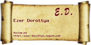 Ezer Dorottya névjegykártya