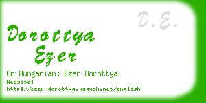 dorottya ezer business card